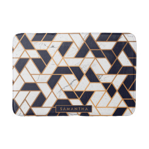 Marble Abstract Mosaic Bath Mat