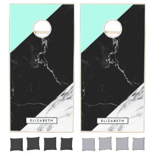 Marble Abstract Pattern Cornhole Set