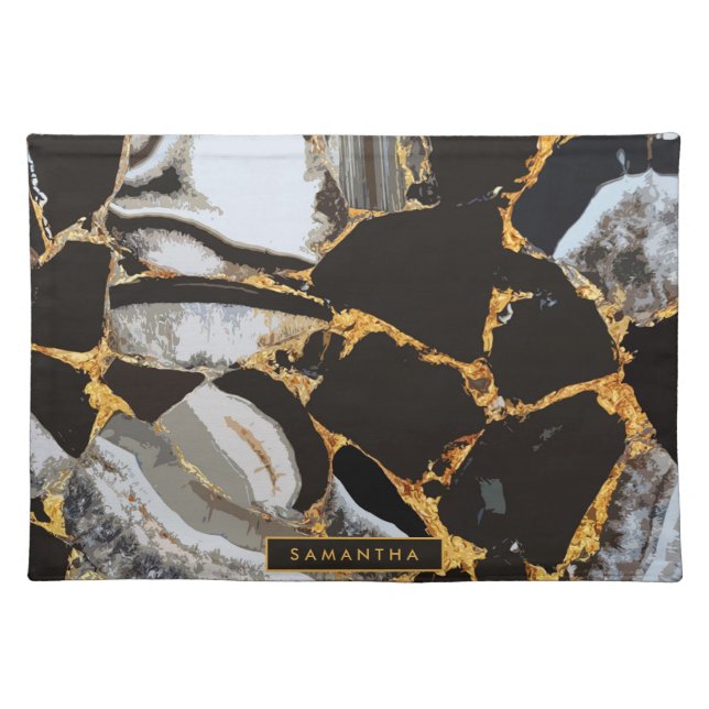 Marble Abstract Texture Cloth Placemat (Front)
