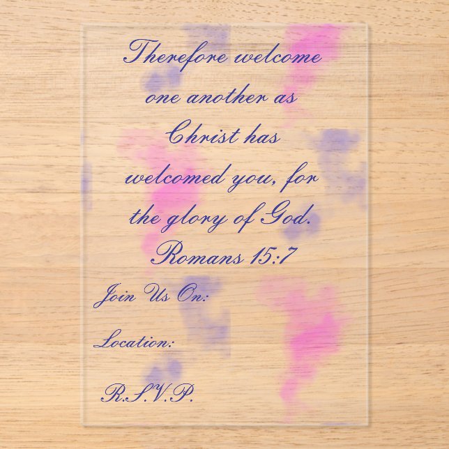 Marble acrylic invite acrylic invitations (Front)