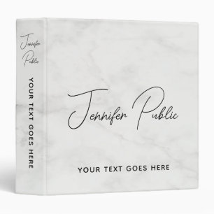 Marble Add Name Logo Script Text Here 3 Ring Binder