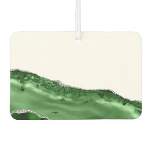 Marble Agate Glamorous Emerald Green Silver Air Freshener