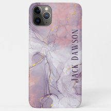 Marble Agate Purple and Gold Personalized