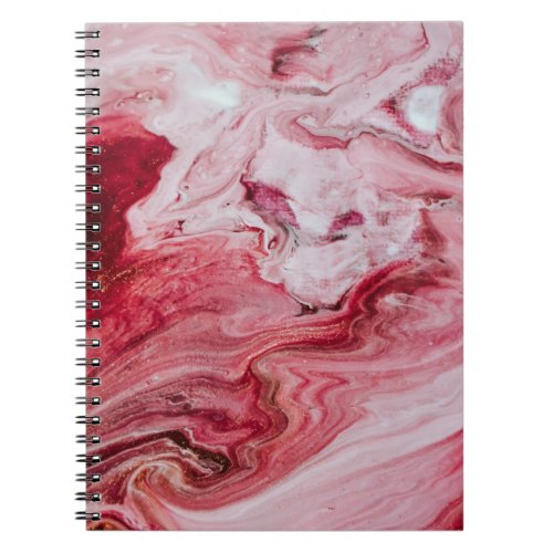 Marble Alabaster Marmoreal Red Blush Pattern Stone Notebook