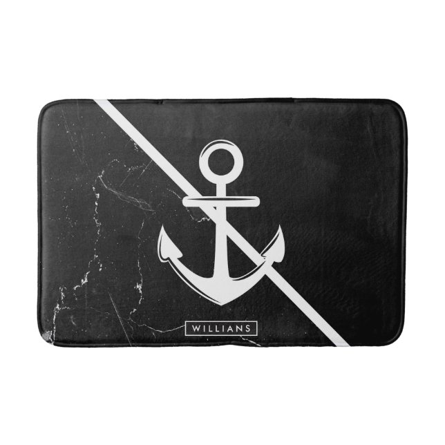 Marble & Anchor Bath Mat (Front)