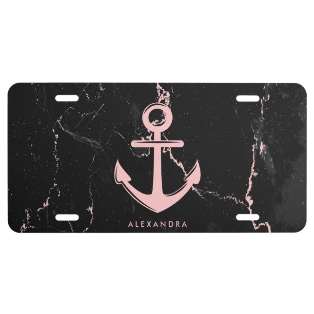 Marble & Anchor License Plate (Front)