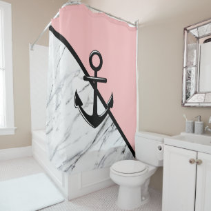 Marble & Anchor Shower Curtain