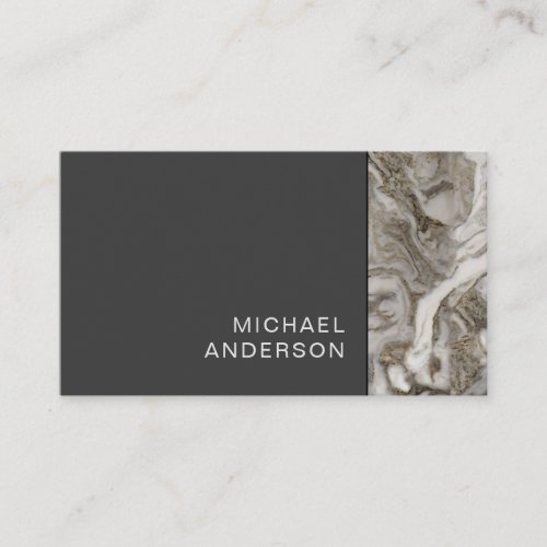 Marble and Flat Black Professional Business Card