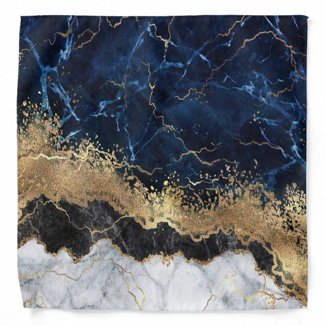 Marble and Glitter Bandana (Front)