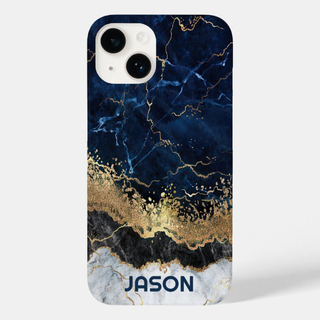 Marble and Glitter Case-Mate iPhone Case (Back)