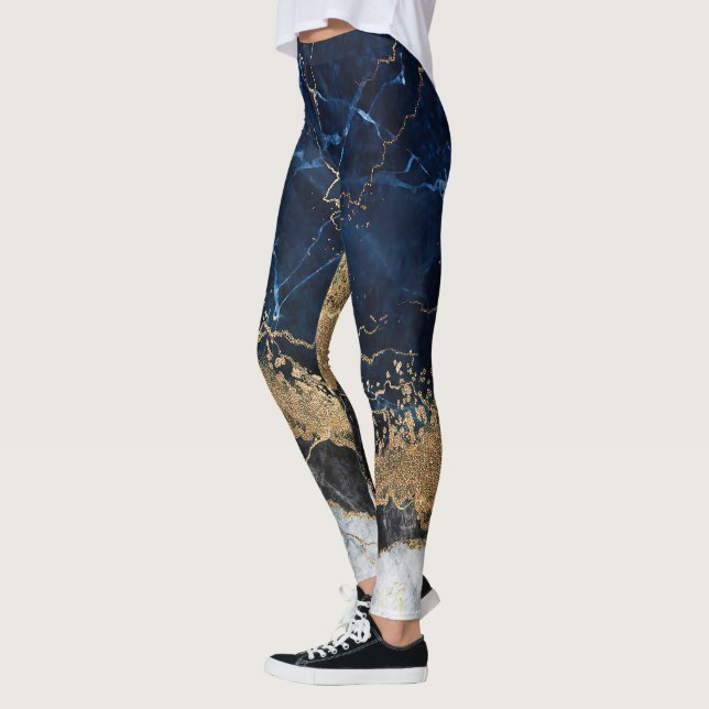 Marble and Glitter Leggings (Left)