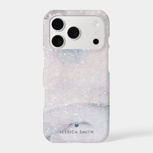 Marble and Glitter Printed Texture Case-Mate iPhone Case (Back)