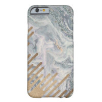 Marble and Gold Drips Phone Case