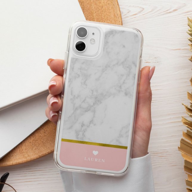 Marble and Gold Texture Personalized Speck iPhone Case (Creator Uploaded)