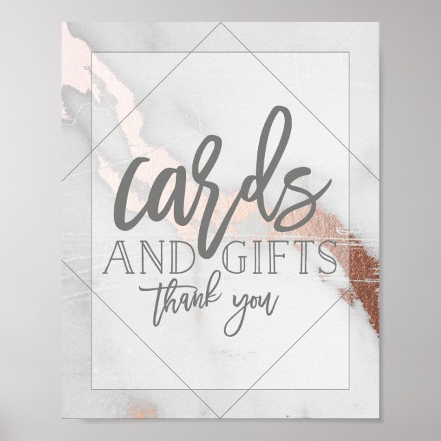 MARBLE AND METALLIC CARDS AND GIFTS POSTER (Front)