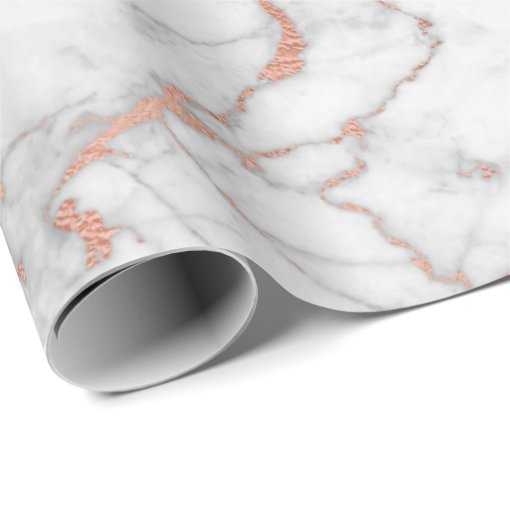 Marble and Rose Gold Gift Wrapping Paper Zazzle