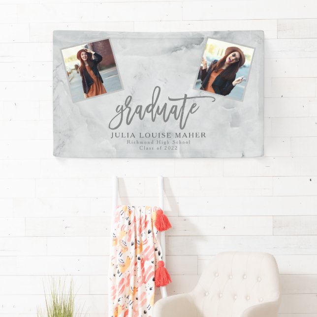 MARBLE AND ROSE GOLD GRADUATION announcement Banner (Insitu)