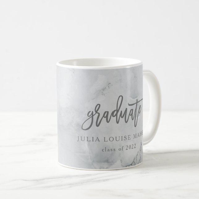 MARBLE AND ROSE GOLD GRADUATION  COFFEE MUG (Front Right)