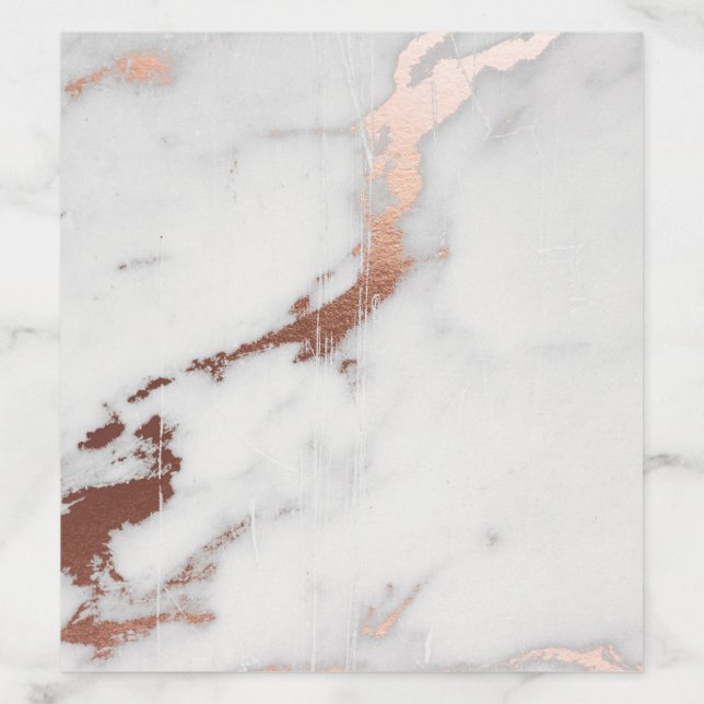Marble and rose gold modern minimal envelope liner (Design)