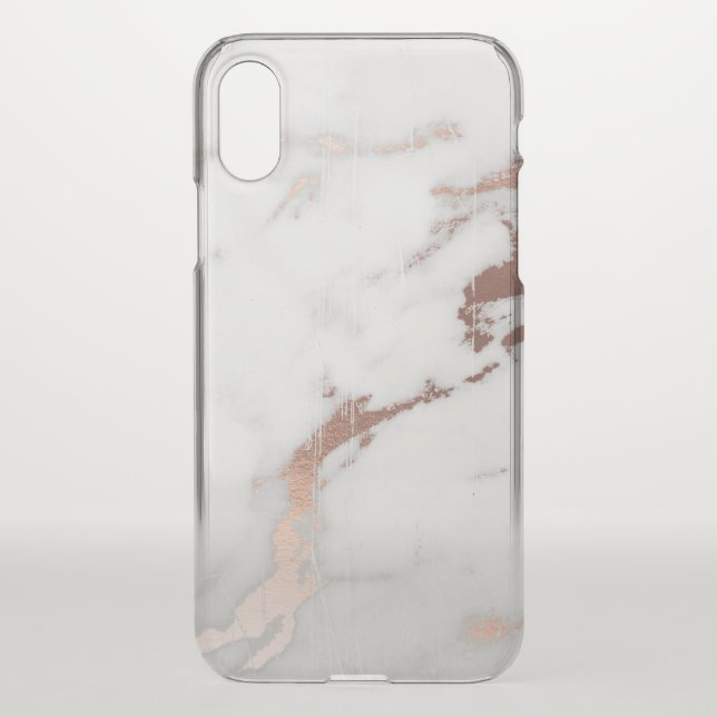 Marble and rose gold uncommon iPhone case (Back)