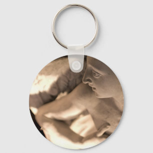Marble Angel Sculpture Art Print Keychain