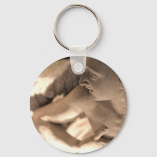 Marble Angel Sculpture Art Print Keychain