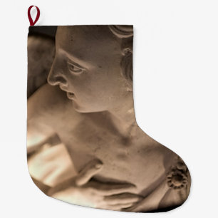 Marble Angel Sculpture Art Print Large Christmas Stocking