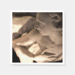 Marble Angel Sculpture Art Print Napkins