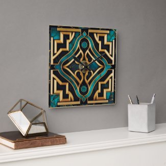 Marble Art Deco Greek Green Gold Mandala Luxury