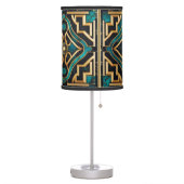 Marble Art Deco Greek Green Gold Mandala Luxury Table Lamp (Left)