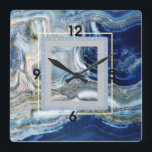 Marble Art Deco Square Wall Clock<br><div class="desc">Great clock design. You will love it like others. Be free to use this design for other product you like or to customize and add your text. Follow me for more. Thank you. Have a nice day.</div>