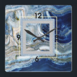 Marble Art Deco Square Wall Clock<br><div class="desc">Great clock design. You will love it like others. Be free to use this design for other product you like or to customize and add your text. Follow me for more. Thank you. Have a nice day.</div>