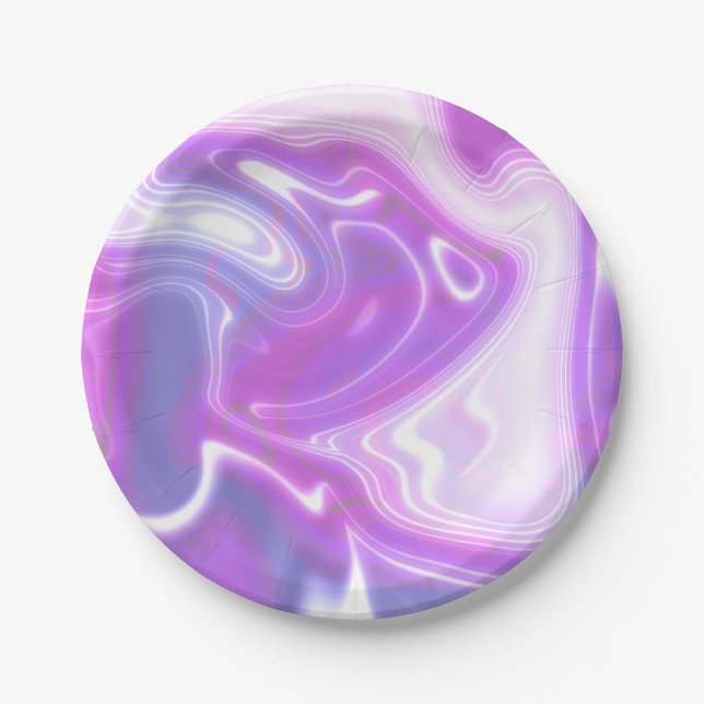 Marble art fun minx nail wraps paper plates (Front)