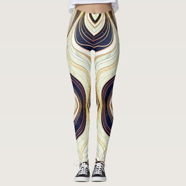 Marble Aura Luxe Leggings (Front)