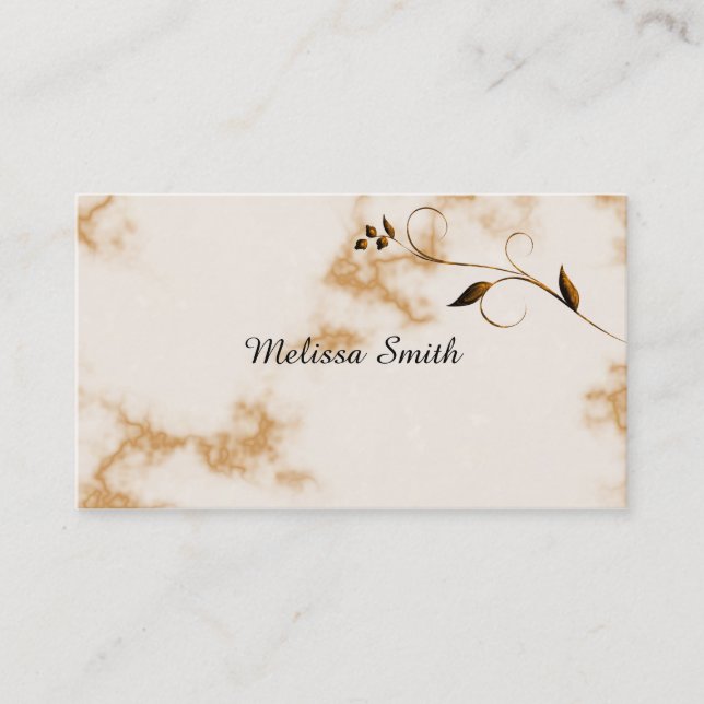 Marble background business card (Front)