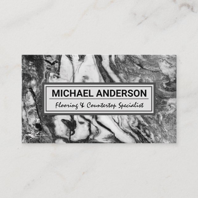 Marble Background Business Card (Front)