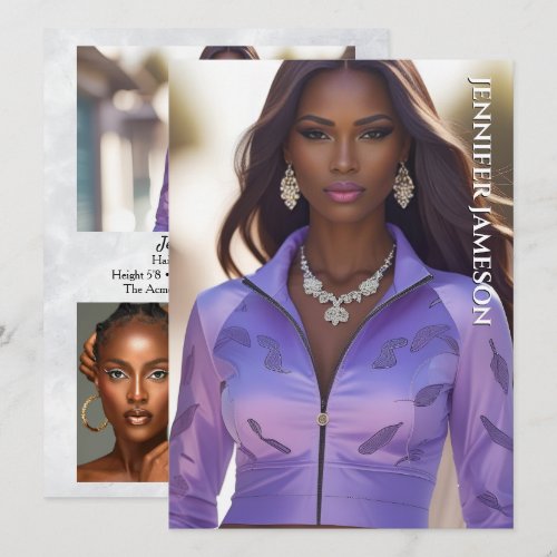Marble Background Modeling Acting Composite Card