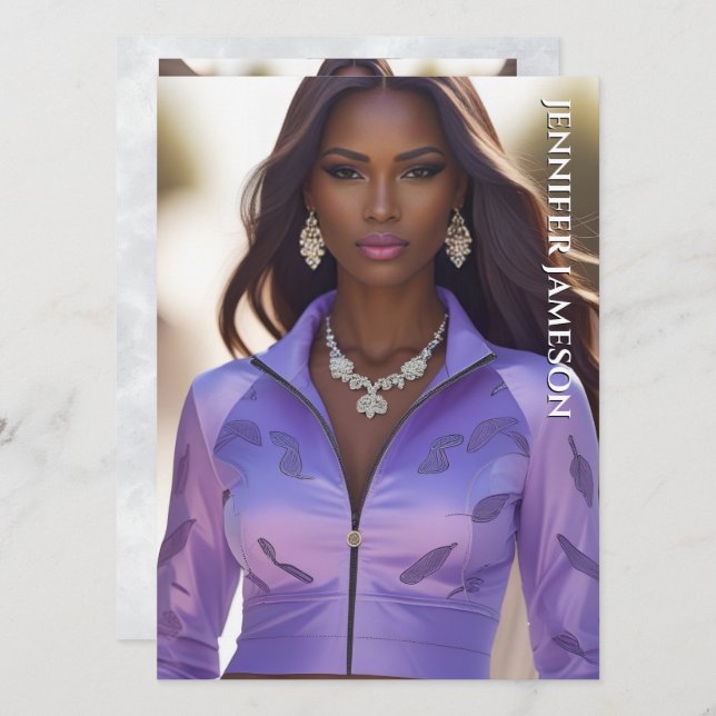 Marble Background Modeling Acting Composite Card (Front/Back)