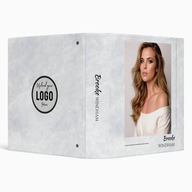 Marble Background Modeling Portfolio | Agency Logo 3 Ring Binder (Background)