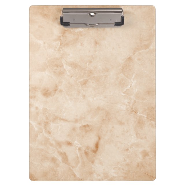 Marble Background Modern Elegant Clipboard (Front)