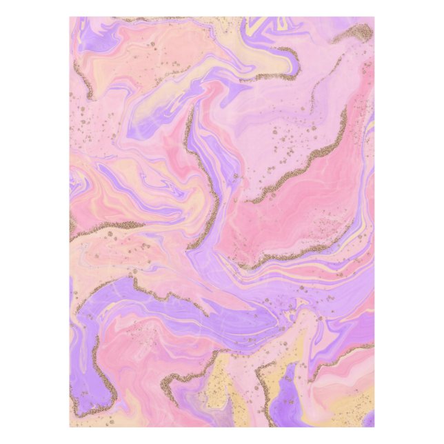 Marble background - pink & purple  tablecloth (Front)