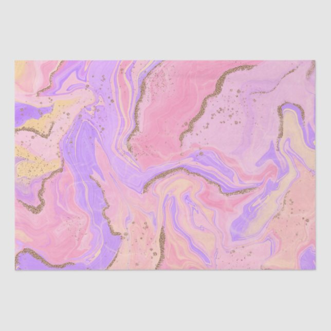 Marble background - pink & purple  tissue paper (Front)