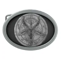 Marble Baphomet Belt Buckle