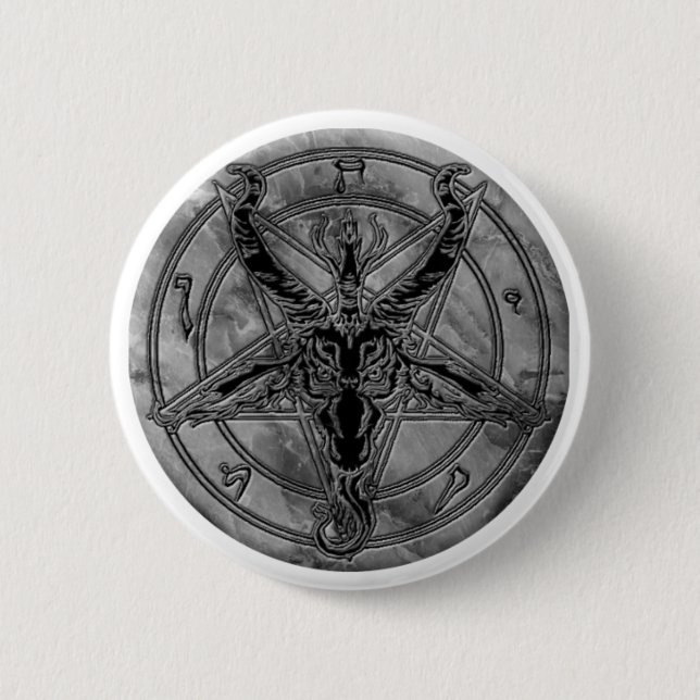 Marble Baphomet Button (Front)