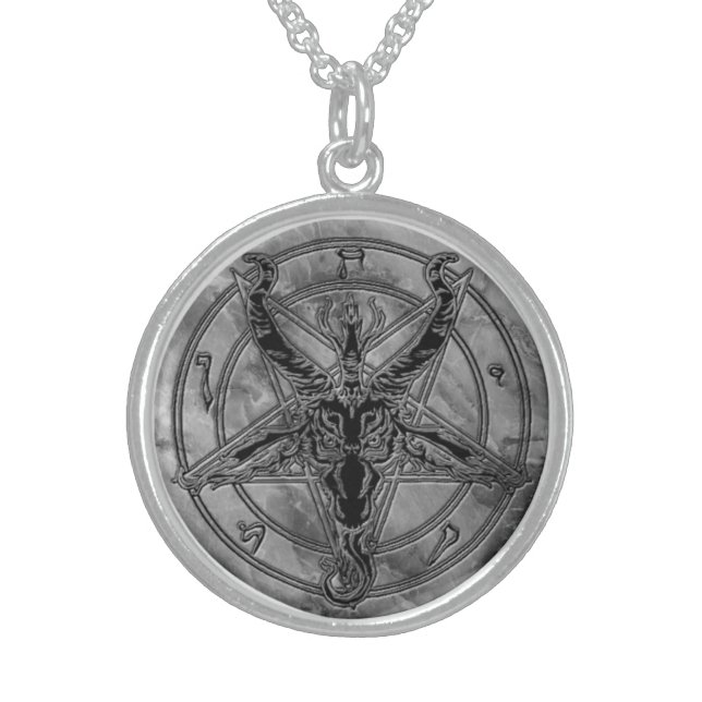 Marble Baphomet Necklace (Front)