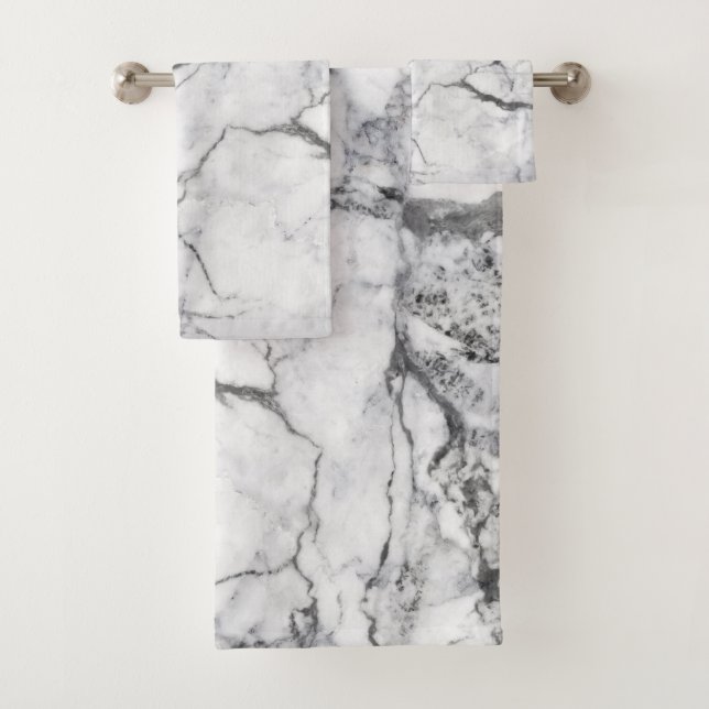 Marble Bathroom Towel Set (Insitu)