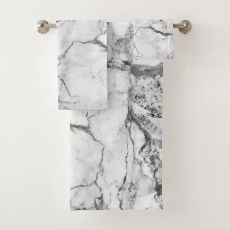 marble bath towel set