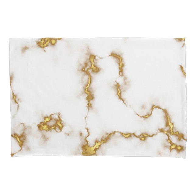 Marble Beautiful Gold Elegant Pillow Case (Front)