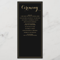 Marble Black and Gold Wedding programs