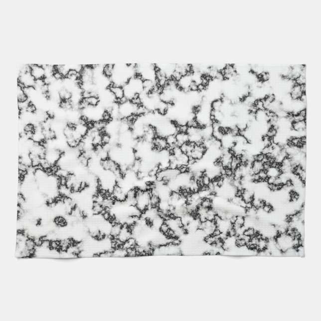 Marble black and white background towel (Horizontal)